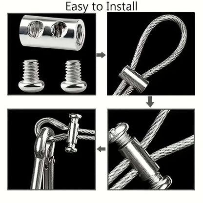 20pcs adjustable upgraded wire rope cable clips
