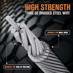 Cut-resistant steel anti-theft device