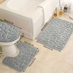 3pc bathroom mat set