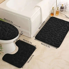 3pc bathroom mat set
