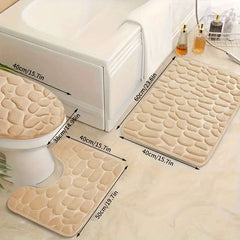 3pc bathroom mat set