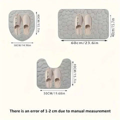 3pc bathroom mat set