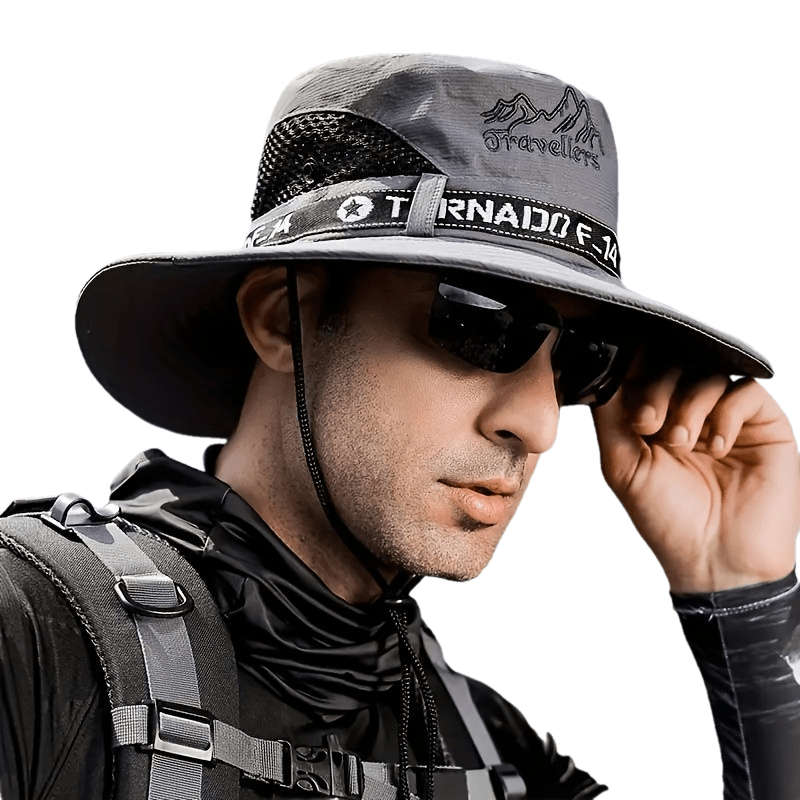 Men's wide brim outdoor hiking hat