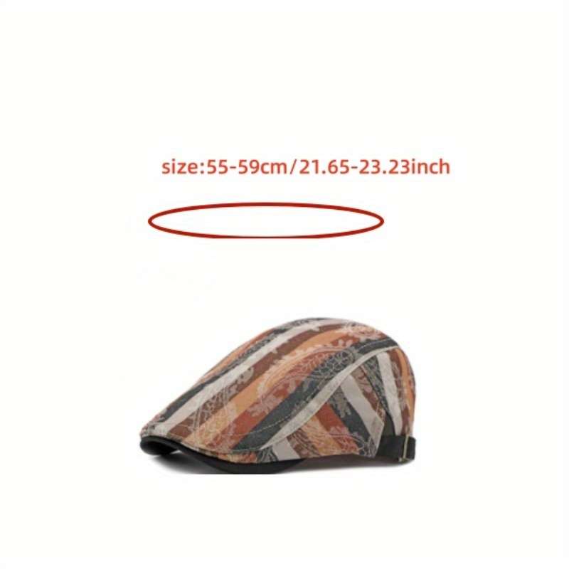 1pcs Fashion Striped Beret Hat for Men and Women Lightweight Non-Stretch Hand Washable Polyester Painter Hat