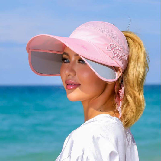 1pcs Women's Adjustable Visor Baseball Cap UPF Sun Protection Breathable Mesh Back Wide Brim
