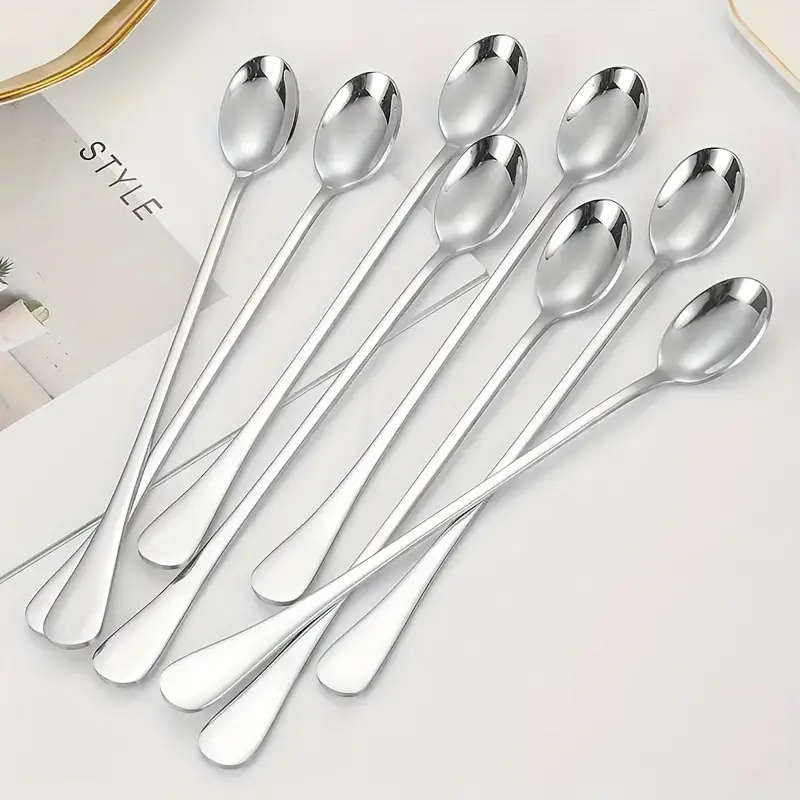 8-piece stainless steel spoon set