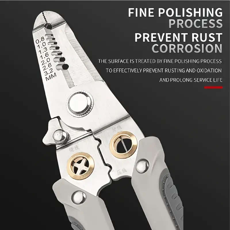 Heavy-duty stainless steel pliers and wire strippers