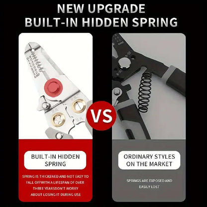 Heavy-duty stainless steel pliers and wire strippers