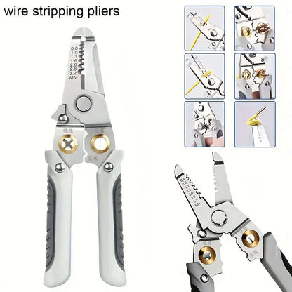 Heavy-duty stainless steel pliers and wire strippers