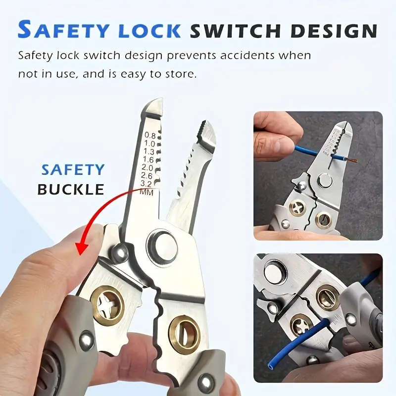 Heavy-duty stainless steel pliers and wire strippers