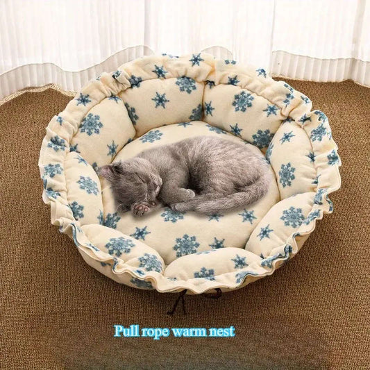 Comfy Pumpkin Themed Pet Bed (Small)