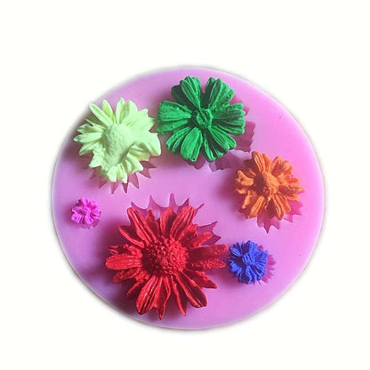 1 x 3D flower silicone mold