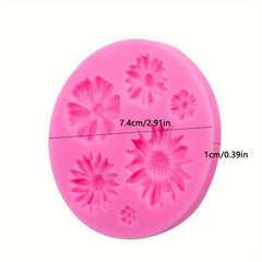 1 x 3D flower silicone mold
