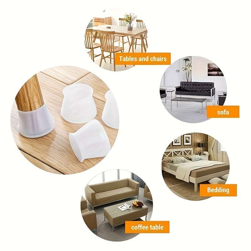 20 pieces silicone furniture leg protectors