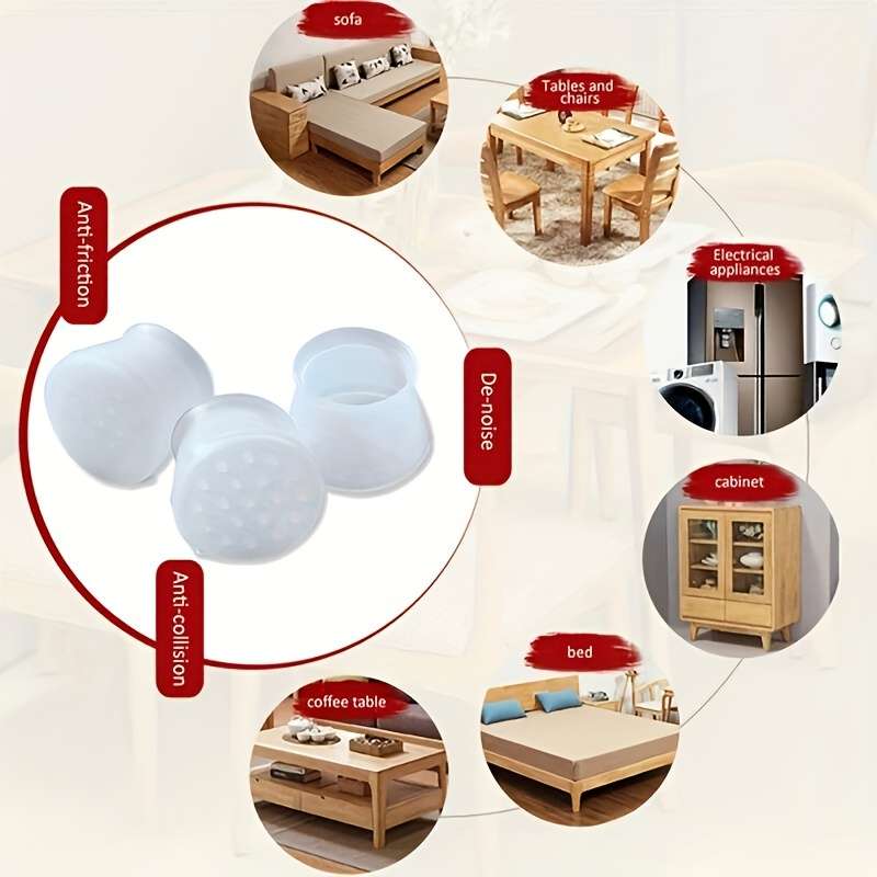 20 pieces silicone furniture leg protectors
