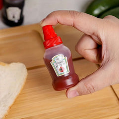 4 portable mini ketchup bottles