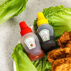4 portable mini ketchup bottles