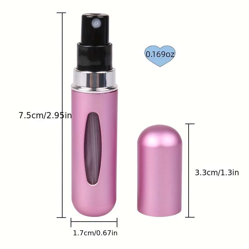 Small refillable perfume spray bottle