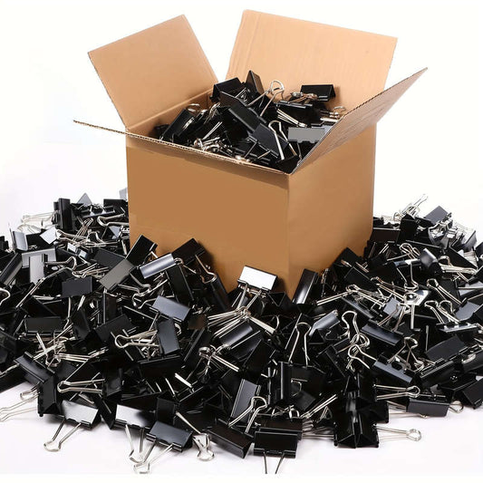 30 black metal paper clips