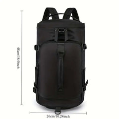 4.6 Gallon Black Multi-Compartment Fishing Backpack