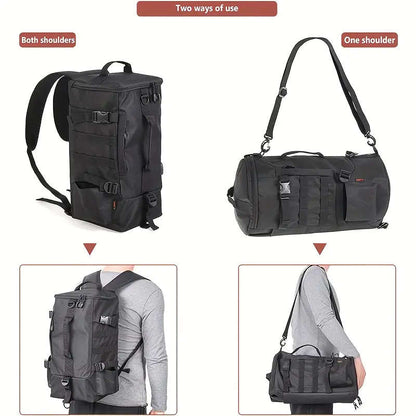4.6 Gallon Black Multi-Compartment Fishing Backpack