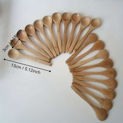 Set of 6 bamboo spoons