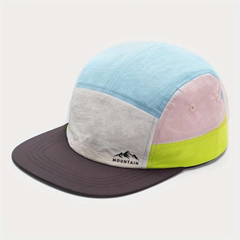 1 x Comfortable Breathable 5-Panel Hiking Trail Running Cap Printed Pattern Baseball Cap