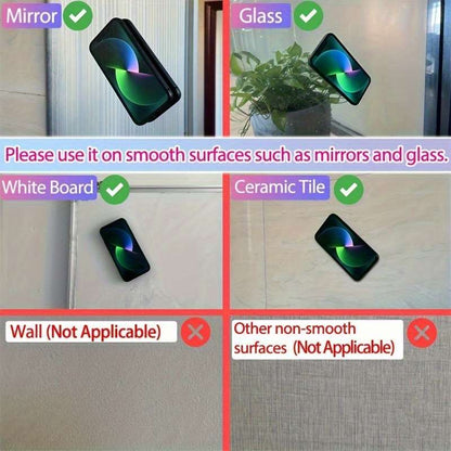 1 x Premium Silicone Suction Cup Phone Holder - Strong Single-Sided Adhesion for iPhone and
