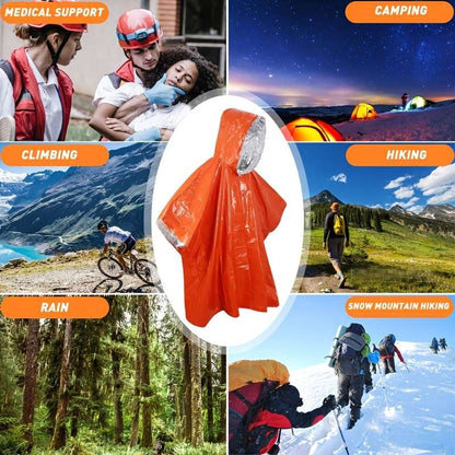 Emergency survival raincoat