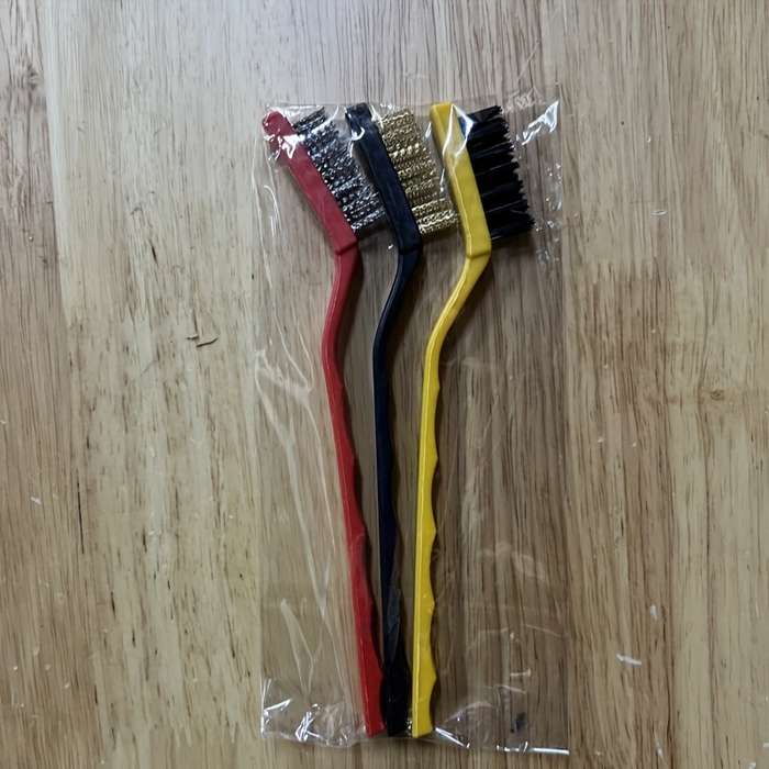 3-piece mini stainless steel rust removal brush set