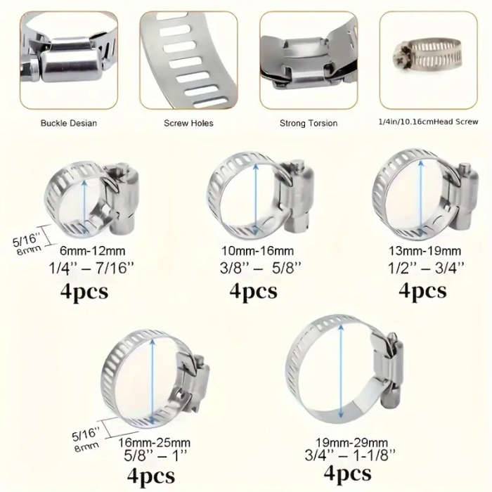 Stainless Steel Hose Clamp Kit