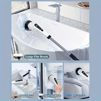 10-piece accessory set 2025 electric spin scrubber