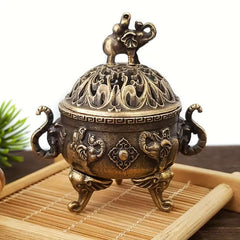 Elegant Metal Elephant Tea Ceremony Incense Burner