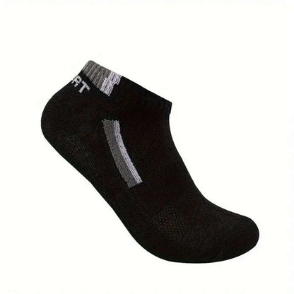 10 Pairs of Men's Sports Socks Breathable Mesh Basketball Socks Casual Sports Mid-calf Socks Polyester Multicolor Hand Wash or Dry Clean