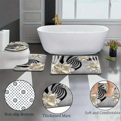 3-piece bathroom mat set