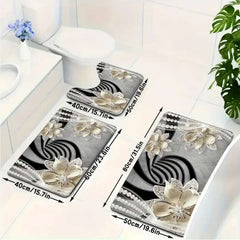 3-piece bathroom mat set