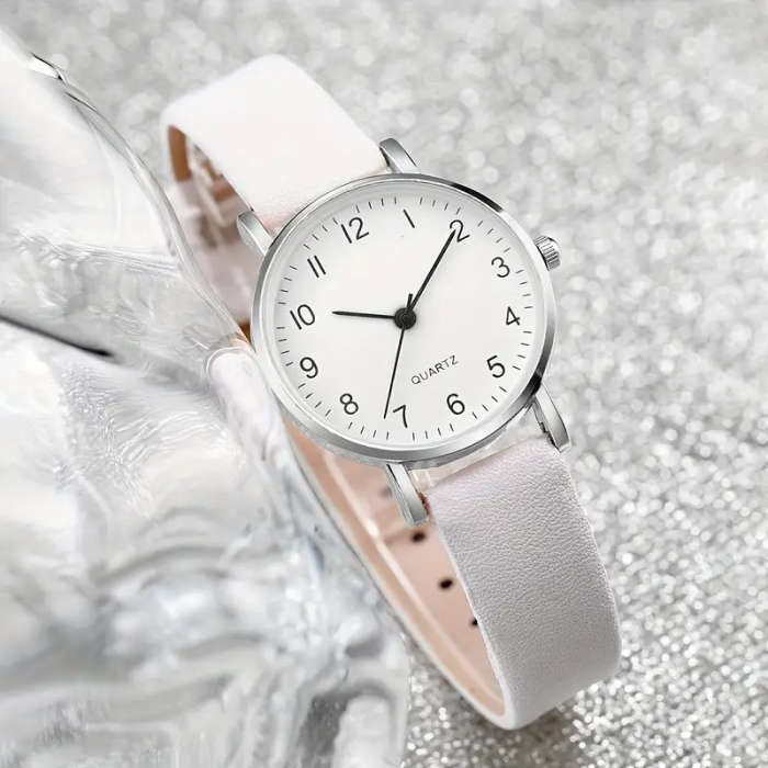 5-piece set of women's fashionable Korean style simple quartz watches