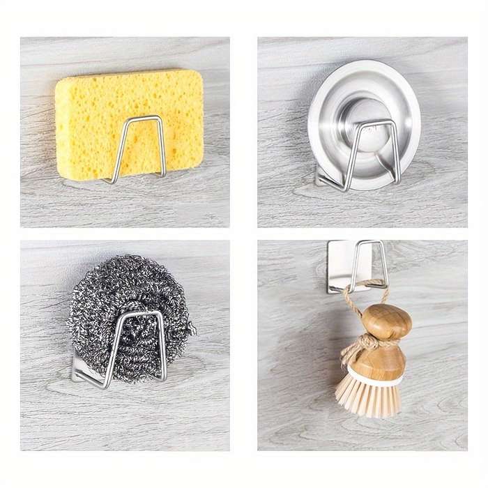 2-piece kitchen stainless steel sponge holder