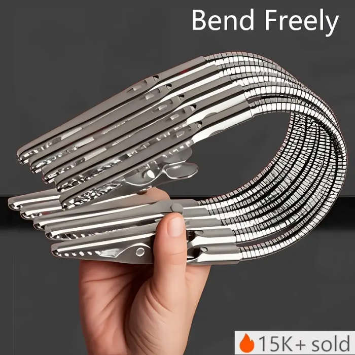 1 piece multi-purpose double-ended alligator clip bracket