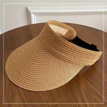 1 Pack Women's Summer Sun Hat Outdoor Visor Hat with Large Brim and Foldable Crown