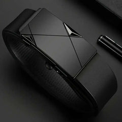 Men's automatic buckle belt black 130 cm