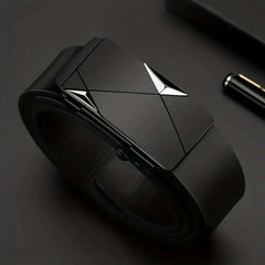 Men's automatic buckle belt black 130 cm