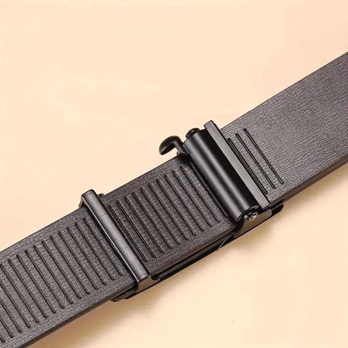 Men's automatic buckle belt black 130 cm