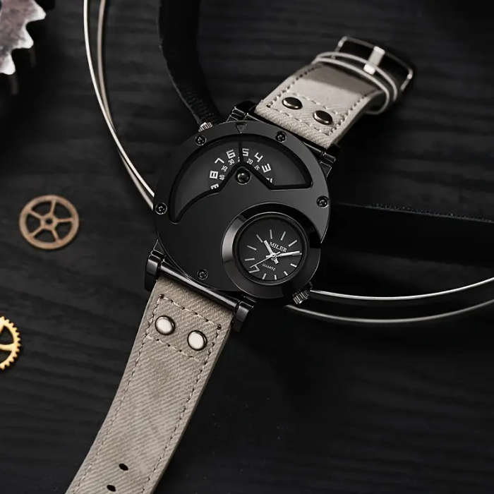 Vintage Dual Time Zone Men's Watch