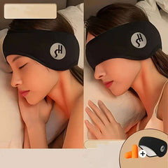 Noise-canceling sleep mask with earmuffs