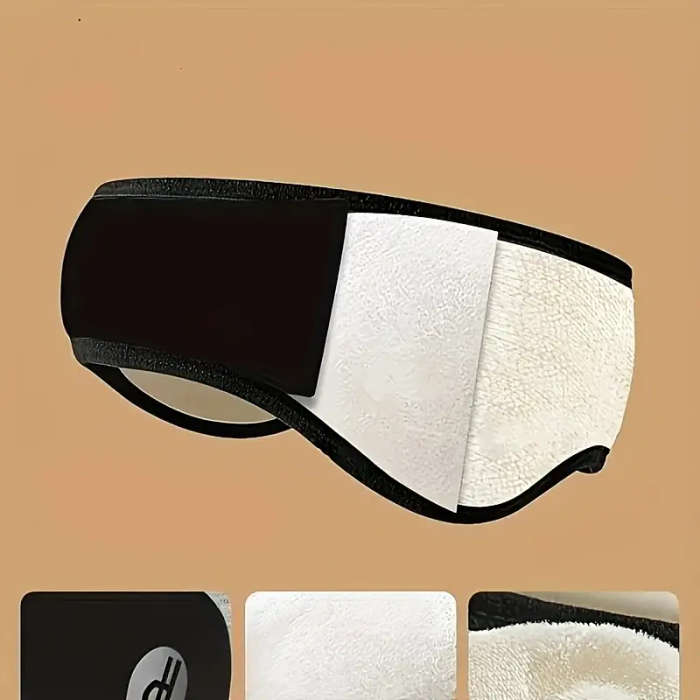 Noise-canceling sleep mask with earmuffs