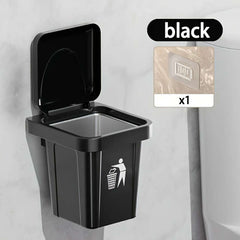 1pc LDQ Stainless Steel Wall-Mounted Ashtray with Red Lid No Drilling Required Modern Square Design