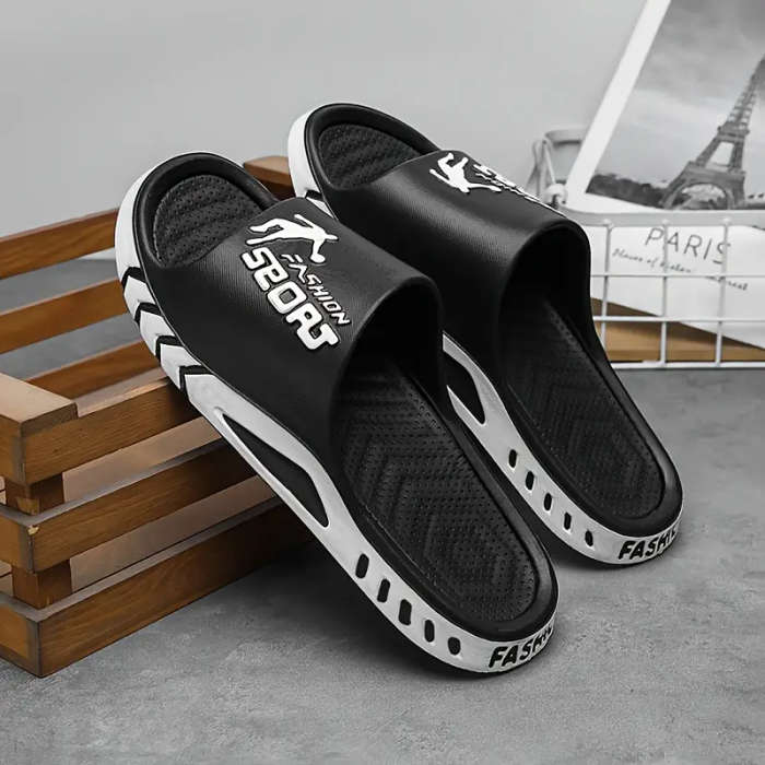 Men's Fashion Slippers Black 40-41
