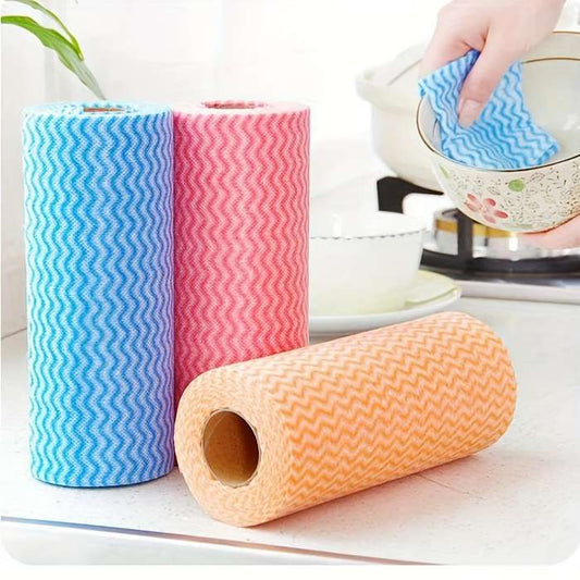 50 pieces/roll thick dishwashing cleaning wipes