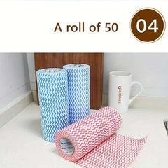 50 pieces/roll thick dishwashing cleaning wipes